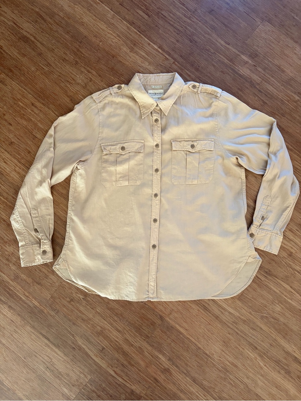 Denim & Supply Ralph Lauren Womenβs "RL Expedition" Utility Safari Shirt XL